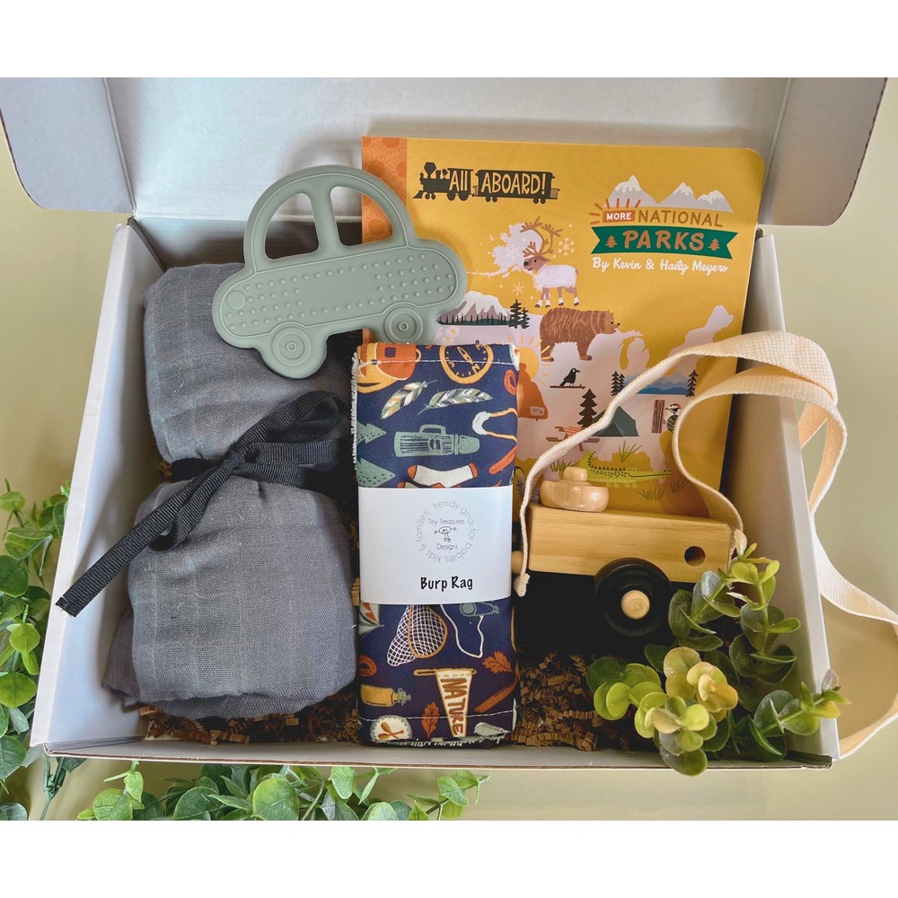 Adventure Awaits Baby Gift Box Baby Announcement Baby Shower Gift Ready Travel
